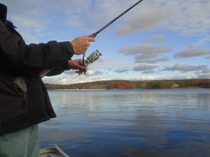 Man Fishing at Carbuncle Pond (Rhode Island)